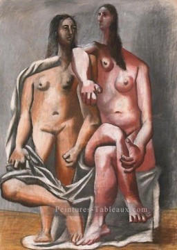 baigneuse baigneuses Tableau Peinture - Deux baigneuses 1920 cubisme Pablo Picasso